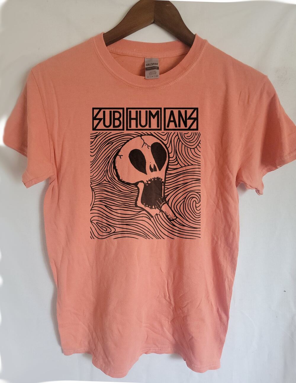 Subhumans band t shirt Size Small Coral Silk